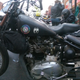 My favorite bike of the rally, classic British Triumph bobber.